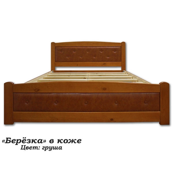 Кровать Березка в коже