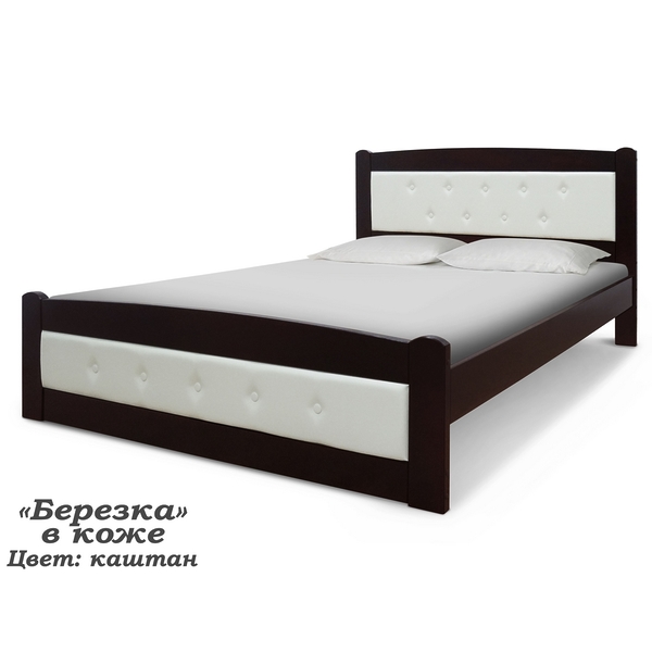 Кровать Березка в коже