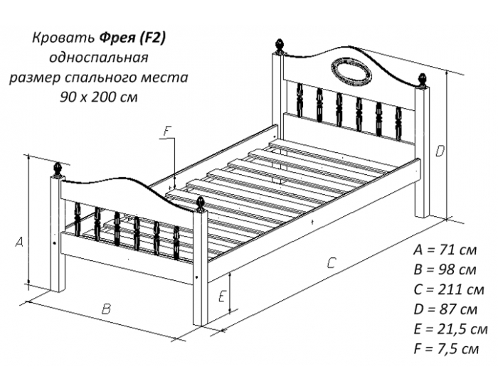 Кровать Фрея F2