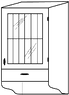 Шкаф 50 с ящиком (1 дверь) Ш50ст/1