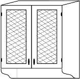 Шкаф 60 (2 двери) Ш60рcуш