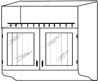 Шкаф 80 с нишей (2 двери) Ш80ст ниш