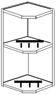 Полка 30 угловая открытая 
